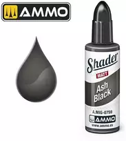 AMMO by MIG Jimenez AMMO MIG Shader matiniai dažai Ash Juodas, 10 ml (A.MIG-0759)