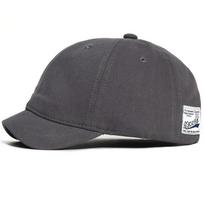 Japoniško stiliaus trumpo snapelio beisbolo kepurė, darbo drabužių stiliaus, amerikietiška  duckbill  kepurė, unisex gatvės laisvalaikio skrybėlė nuo saulės Adjustable pilka spalva