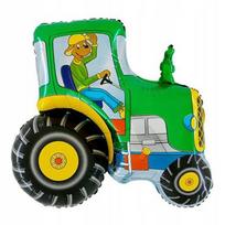 Balon Foliowy Traktor Zielony Mini 14 , 1 Szt.
