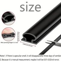 1 dalis Apsauginių durų prieigos durų lango sandarinimo juostelė TPE oro sąlygoms atspari smūgiams atspari garso izoliacinė juostelė, lipni (Black,10MM*6MM*6M) juoda