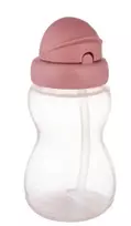 CANPOL 56/109_pin2 vandens butelis su sulankstomu silikoniniu vamzdeliu, 270 ml, rožinis