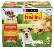 Purina Nestle Friskies in sauce – drėgnas ėdalas šunims – 24x85g