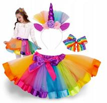 Strój Przebranie Jednorożec Spódniczka Tutu Opaska Karnawał Halloween