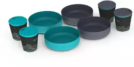 Sea To Summit DeltaLight Camp Set 4.4 (4 Bowls, 4 Mugs), Pacific Mėlyna/Pilkas
