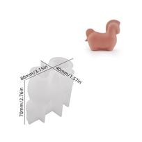 Gypsum Crafting 3D Pony Silicone Mold DIY Cute Horse Candle Mold Reusable Handmade Craft Epoxy Resin Mould Aromatherapy Candles