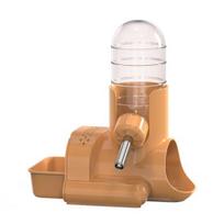 Leak-proof Pet Feeder Stable Multifunctional Standing Type Hamster Den Drinker Cage Accessories oranžinė