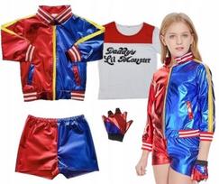Strój Przebranie Harley Quinn Joker Na Bal Karnawał 134/140 Xl