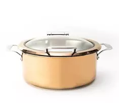 Garų puodas Buffet heater with window, copper
