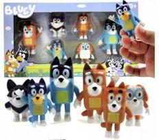 Zestaw Figurek Bluey Bingo - 6 Szt Rodzinka I Przyjaciele Bluey Bingo