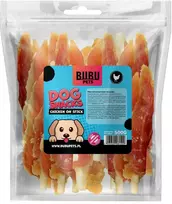 HiBrand Sp. z o.o. Bubu Pets minkšta vištienos krūtinėlė ant žaliavinės odos lazdelių 500g