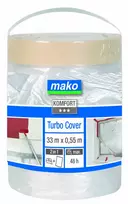 Mako Polietileninė uždanga HDPE 0.01 lipniu kraštu KOMFORT 839005, 550 mm x 33 m