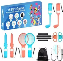 Hurtel Nintendo Switch 15-in-1 Family Priedas Pack 2 - Oranžinis and Mėlyna Set