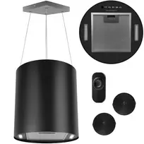 Pakabinamas šviestuvas Berdsen Nerūdijančio plieno virtuvės gartraukis, 35cm skersmuo, galingas ištraukimo ventiliatorius, nuotolinis valdymas, LED apšvietimas
