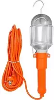 Pakabinamas šviestuvas Power Plant Llc Nešiojama Šviesa - Nešiojama dirbtuvių lempa 7m, 2x0.75mm2, su Kabliu, Oranžinė