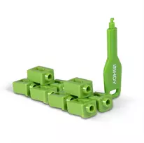 Tinklo Priedas - LINDY SFP Prievado Blokatorius 10 vnt. + Raktas, Žalias