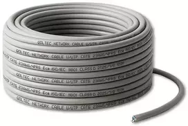 „Qoltec“ kabelis UTP susuktos poros tinklo jungiamasis laidas | Varis / Cu | CAT6 | Didelės spartos 1Gb/s | LAN | 100 m | rutulinis