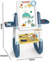 Dvipusė piešimo lenta vaikams su priedais – 3 in 1