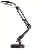 Bikuvalt 10W LED stalo šviestuvas AURIQ LOUPE, juodas, 3000/4000/6500K, dimeriuojamas