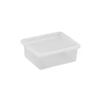 Dėžė su dangčiu Basic box Plast Team 1.5L permatoma