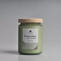 Artflow Aromatinė žvakė CUCUMBER & CASABA 580g Alyvuogių žalia
