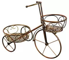 Besk Bikuvalt Stovas gėlių vazonams Dviračio Formos Bronzos 55x25x43cm