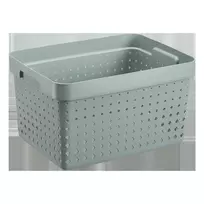 NHG Plastikinė dėžė Seoul L Plast Team 20.9x26.8x35.7cm pilkai žalia
