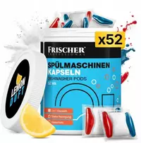 Frischer 3-in-1 indaplovė capsules, 52 pieces
