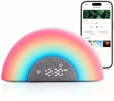 MOMCOZY BALTOJO TRIUKŠMO APARATAS ŽADINTUVAS DREAMSYNC™ SU VAIVORYKŠTĖS ŠVIESA, Pilkas