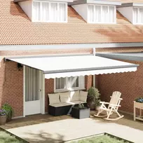 Ištraukiama markizė Balta 4 × 3 m Audinys ir aliuminis