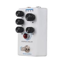 MOSKYAUDIO SUPER DELAY Gitaros Delay Efektų Pedalas Blend/Time/Rate/Repeats/4 Režimų Rankenėlė DC 9V 6.35mm balta