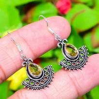 Citrine Gemstone Handmade 925 Sterling Silver Jewelry Earring 1.58  c9Q86