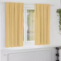 Užuolaidos su žiedais, blokuojančios šviesą 2 pcs Smėlio