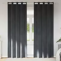 Užtemdymo užuolaidos 2 pcs Šviesiai pilka 140 x 245 cm Aksomas