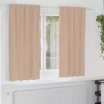 Užuolaidos su žiedais, blokuojančios šviesą 2 pcs Taupe