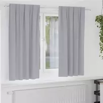 Užuolaidos su žiedais, blokuojančios šviesą 2 pcs Metalo pilka
