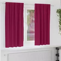 Užuolaidos su žiedais, blokuojančios šviesą 2 pcs Vyno raudona
