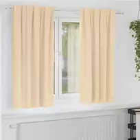 Užuolaidos su žiedais, blokuojančios šviesą 2 pcs Kreminė