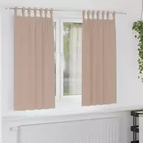 Užuolaidos su žiedais, blokuojančios šviesą 2 pcs Taupe