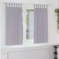 Užuolaidos su žiedais, blokuojančios šviesą 2 pcs Metalo pilka