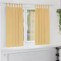 Užuolaidos su žiedais, blokuojančios šviesą 2 pcs Smėlio