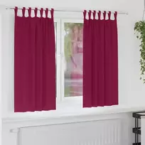 Užuolaidos su žiedais, blokuojančios šviesą 2 pcs Vyno raudona
