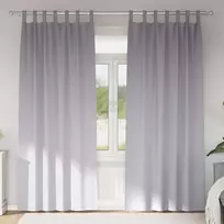 Užuolaidos su žiedais, blokuojančios šviesą 2 pcs Metalo pilka