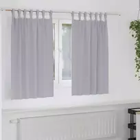 Užuolaidos su žiedais, blokuojančios šviesą 2 pcs Metalo pilka
