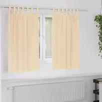 Užuolaidos su žiedais, blokuojančios šviesą 2 pcs Kreminė