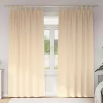Užuolaidos su žiedais, blokuojančios šviesą 2 pcs Kreminė