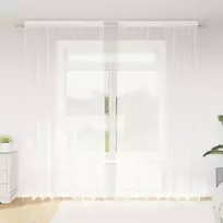 Nėrinių Užuolaida Gėlių Balta 280 x 200 cm Poliesteris
