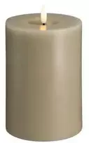 „Moods & More“ LED kolonėlės formos žvakė pilka su lydymosi efektu – Ø 9,9 cm x A 15 cm