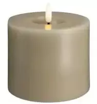 „Moods & More“ LED kolonėlės formos žvakė pilka su lydymosi efektu – Ø 9,9 cm x A 10 cm