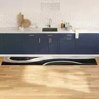 Virtuvės kilimas Juoda 300 x 60 cm Aksomas