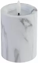 Besk LED žvakė 7,5x12 cm, marmuro efektas